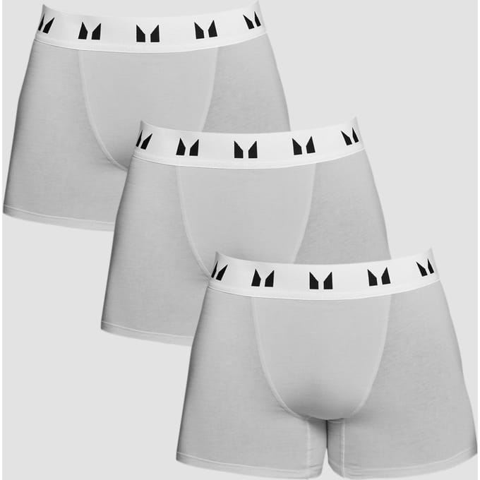 MP boxershorts voor heren (3-delig) Gemêleerd grijs / Wit - M