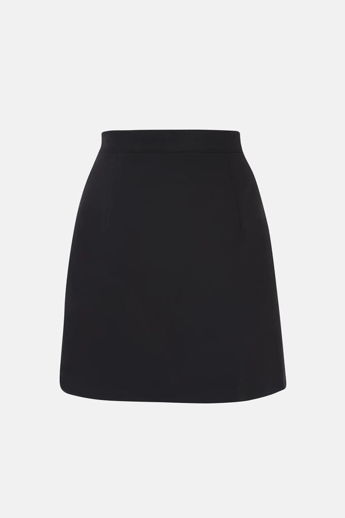 Mini Wrap Rok Met Gouden Knoopdetails