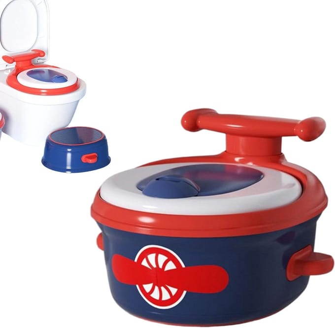 Kinderpotje - Reispotje kind - Zindelijkheidstraining - Antislip bodem - 37x32 cm - Vliegtuig