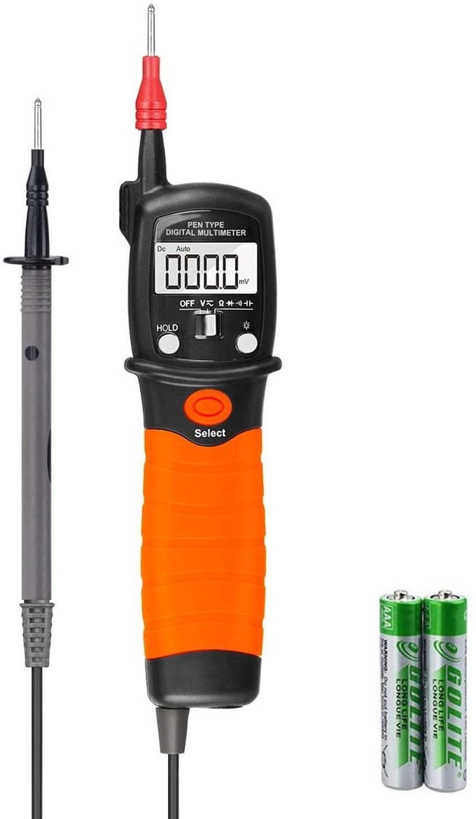 Digitale Pen Multimeter met True RMS, Auto Bereik en Achtergrondverlichting
