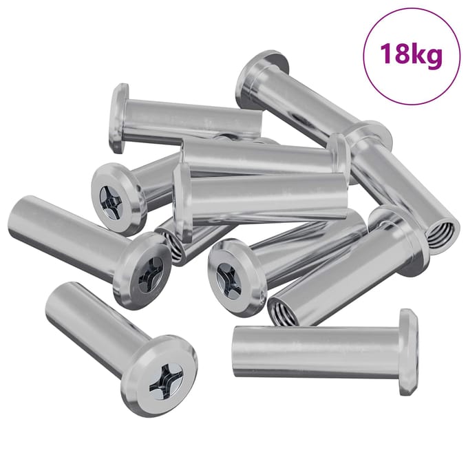 vidaXL Slotmoer 2857 pcs Zilver Staal