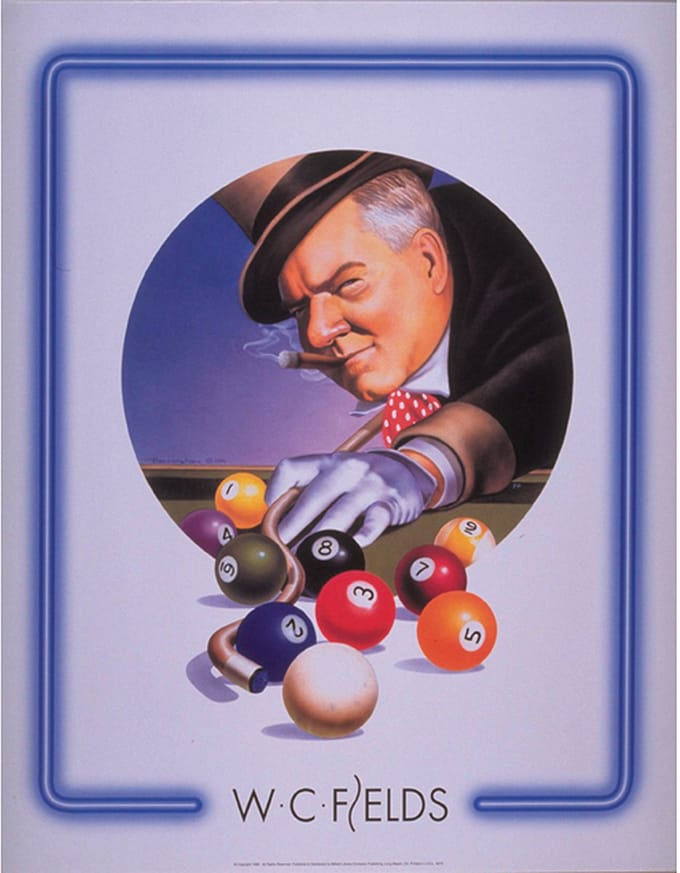 Poster WC Fields top hat 76x61cm