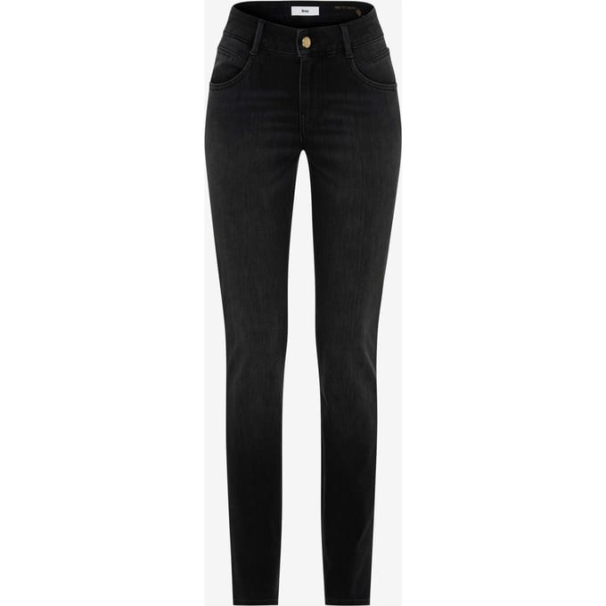 Brax Dames Jeans  Style SHAKIRA USED BLACK BLACK, denim donkergrijs, maat 46