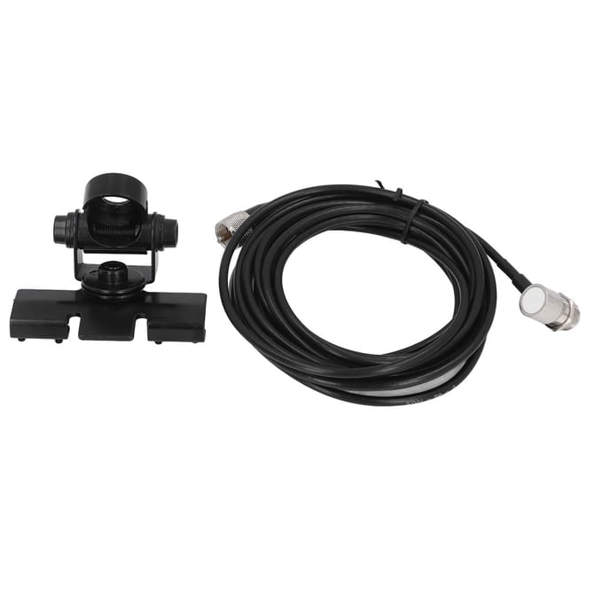 Support de fixation de clip pour antenne mobile avec câble coaxial d'extension PL 259 de 16,4 pieds pour radio mobile TH 9800 TH 7800 pour black