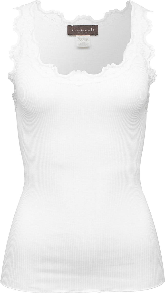 Rosemunde Silk Top W/ Lace Dames - Topjes - Ecru - Maat L