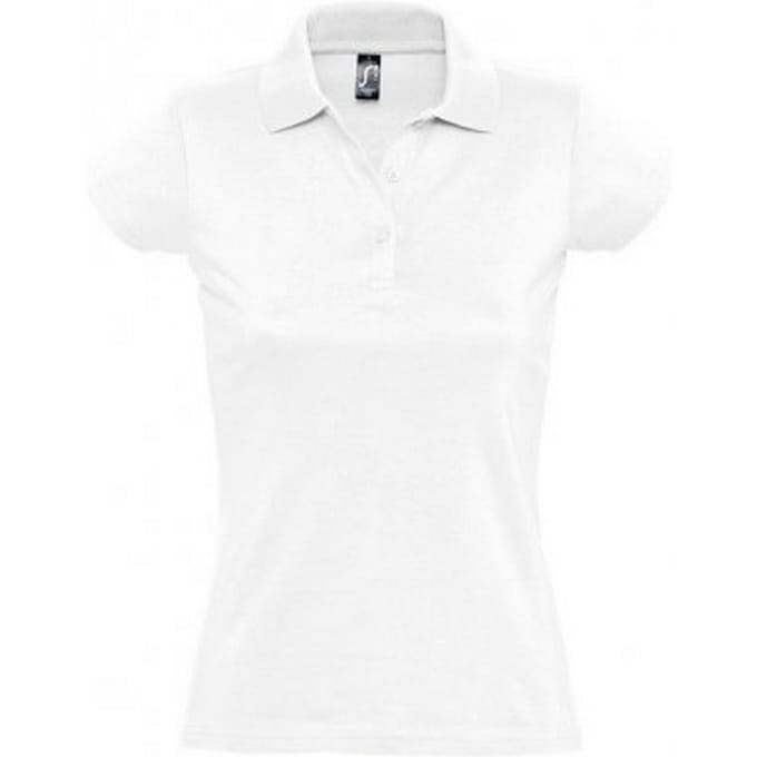 SOLS Dames/dames Prescott Poloshirt met korte mouwen Jersey Polo (Wit)