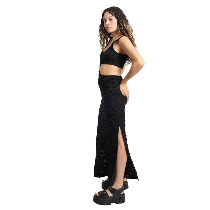 The Ragged Priest Dames/Dames Nachtschade Maxi Dress (Zwart)