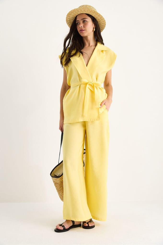 Vest en Wijde Pantalon Set