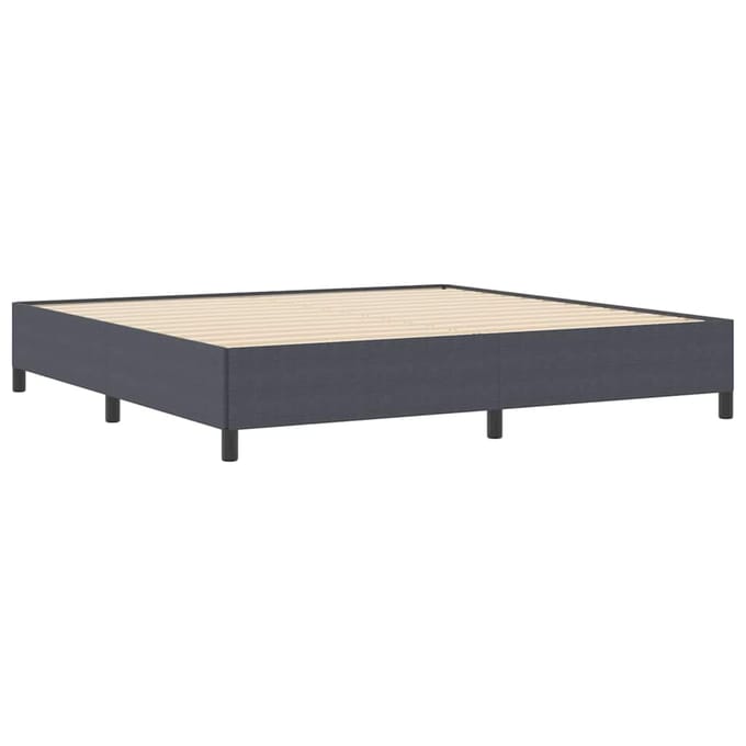 vidaXL - Boxspring - bed - Donkergrijs - 200 - x - 200 - cm - Corduroy - stof