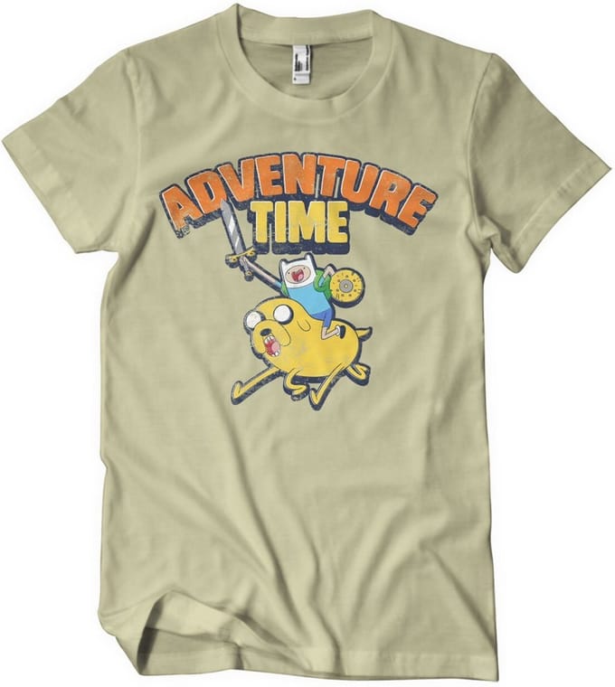 Adventure Time Gewassen T-shirt, kaki