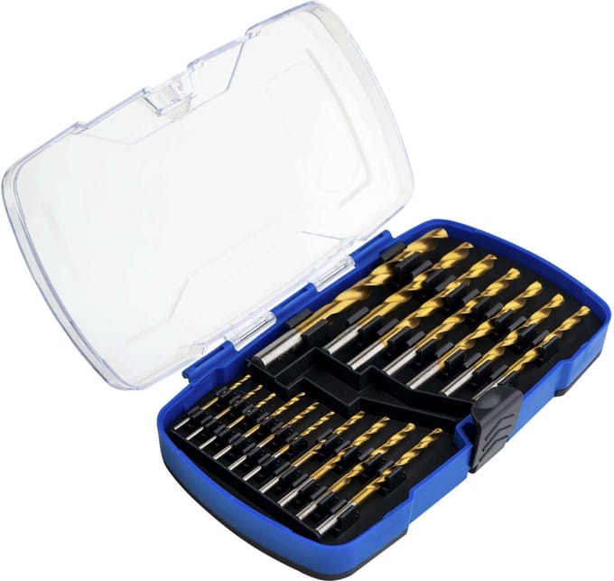 Westfalia Titanium HSS boorset, 17 stuks