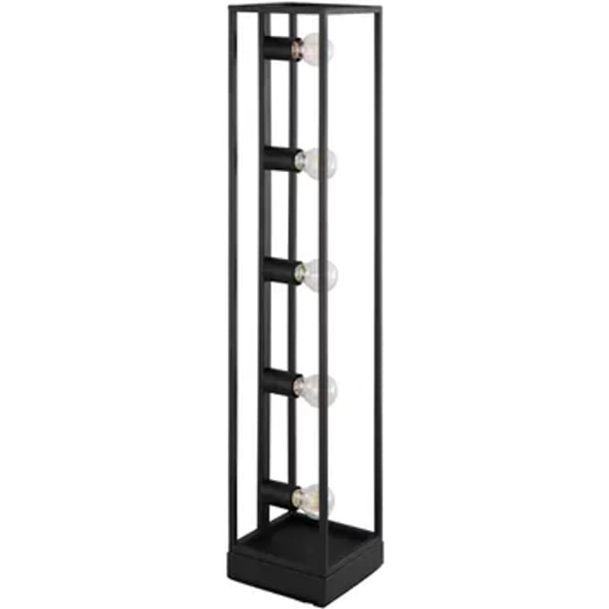 EGLO Eldrick Vloerlamp - E27 - 100 cm - industrieel - Staal - Zwart