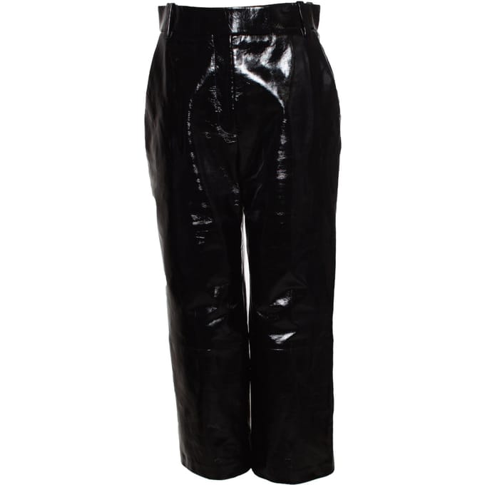 Khaite, melie broek in patentenleer