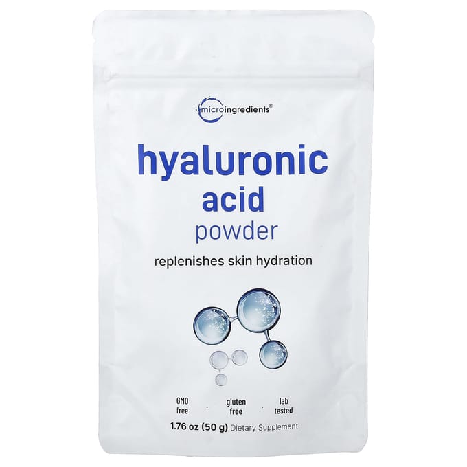 Micro Ingrédients, Poudre d'Acide Hyaluronique, 50g (1,76 oz)