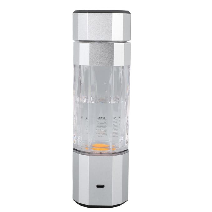 Bouteille d'eau hydrogénée avec lumières colorées Électrode en titane platiné 2 vitesses 2 concentrations L