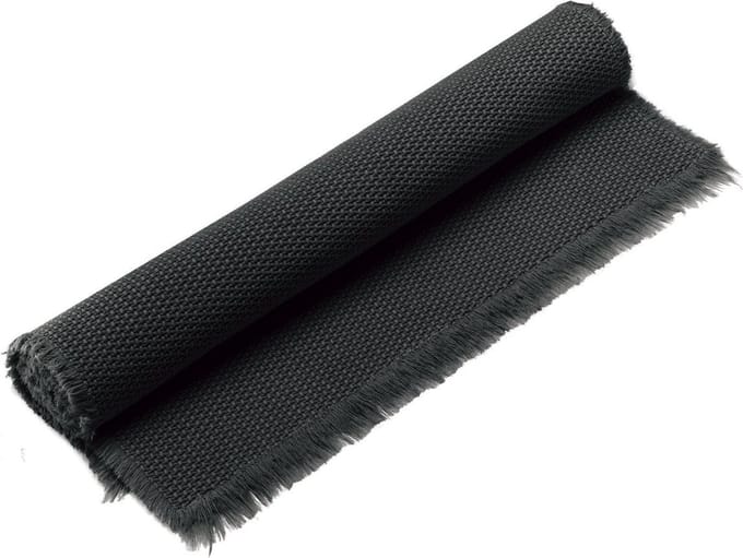 VIVARAISE - Effen badmat Elly Zwart 54 x 110