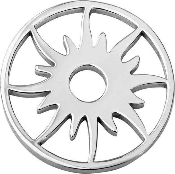 Quiges - Munthouder Munt 25mm Zon Zilverkleurig - EPRS038