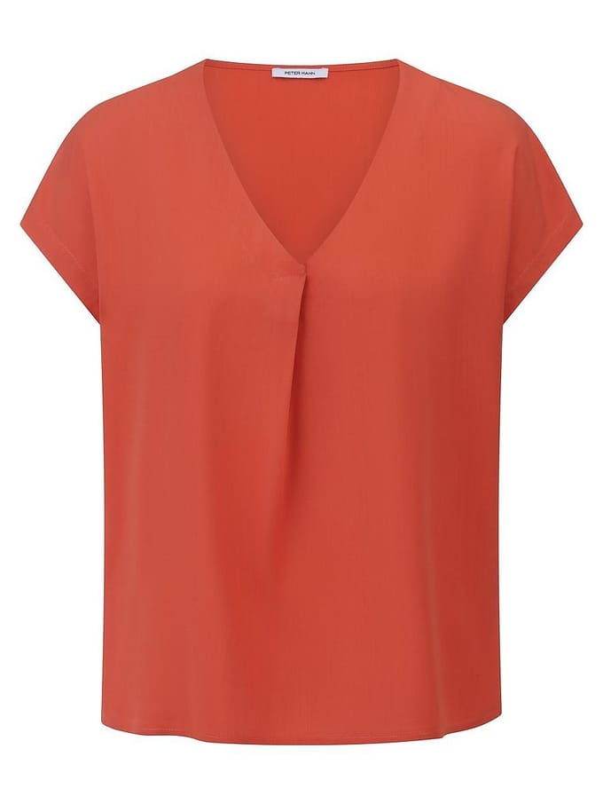 Blouse een V-hals Van Peter Hahn oranje