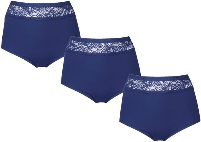 3-Pack Dames tailleslips met kant 808 J&C Marine - maat M