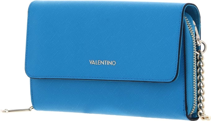 VALENTINO Portemonnee Koppeling Catalunya Wallet With Shoulder Strap Turchese Turquoise