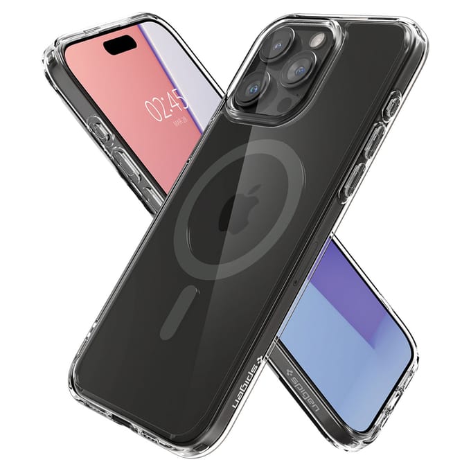 Spigen Ultra Hybrid Backcover MagSafe voor de Apple iPhone 15 Pro - Graphite