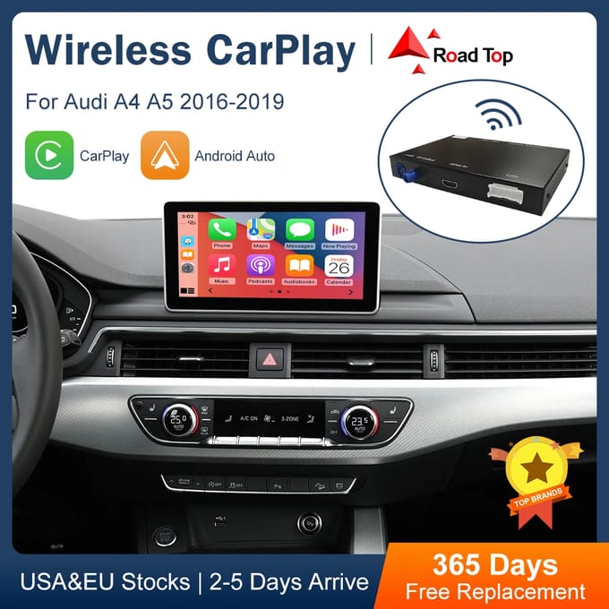 Android Auto Draadloze CarPlay voor Audi A3 8v Q2 8P 2013-2018, met Mirror Link AirPlay Bluetooth USB Reverse Camera Functies