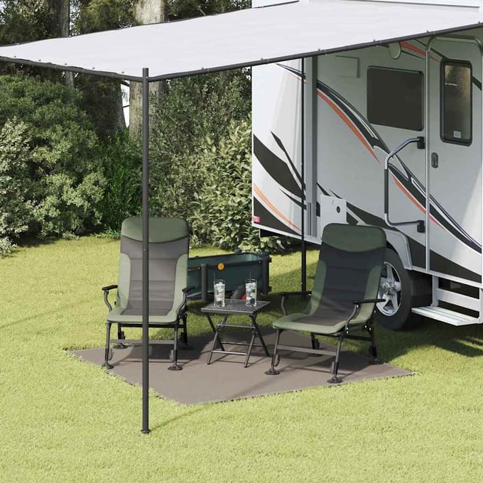vidaXL - Tenttapijt - Lichtgrijs - 200 - x - 200 - cm - Polyetheen