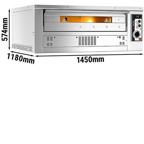 GGM Gastro Gas Pizzaofen - 6x 33cm - Manuell Zilver
