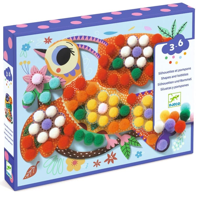 DJECO knutselen met pompoms kleurenfestijn 3 jr+