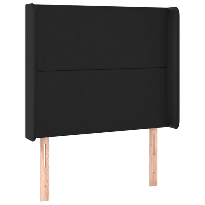 vidaXL - Hoofdbord - LED - 83x16x118/128 - cm - kunstleer - zwart