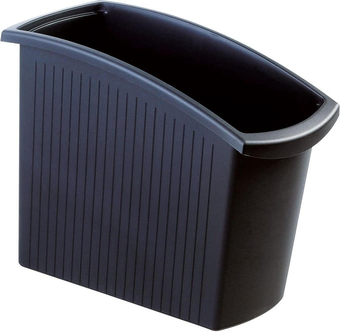 Prullenbak Slim - Afvalbak Kantoor - Afval Scheiden - Ergonomisch Handvat - 18 Liter - Zwart