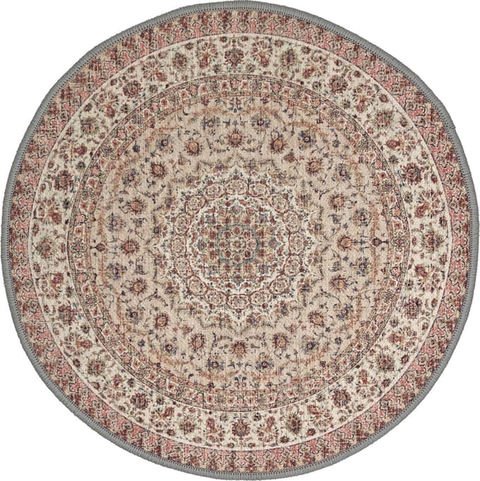 Lavandoux - Placemat - Tapijt - Vintage - Debdou - Perzik - Ø41 cm - 4 stuks