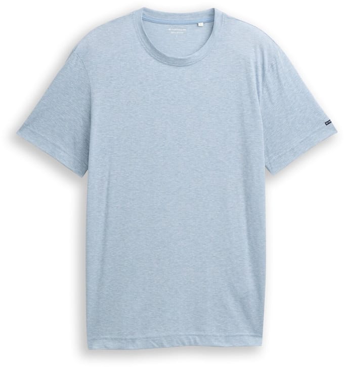 Tom Tailor - T-shirt met fijne streepjes - Maat M - spring blue fine stripe