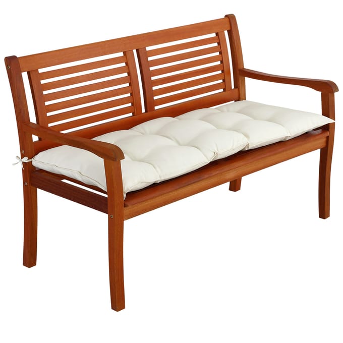 Bankkussen 110x45x8cm Viscose Binnen Buitenkussen Tuinkussen Zitkussen Crème