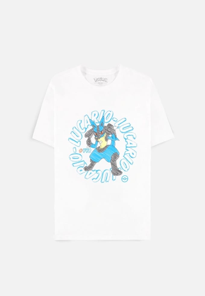 Pokémon - Lucario Heren T-shirt - L - Wit