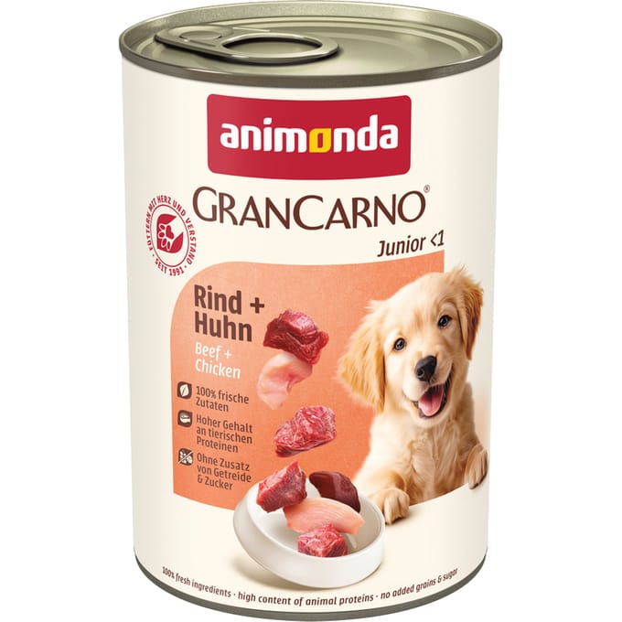 6x400g Original Junior Rund & Kip animonda GranCarno Hondenvoer