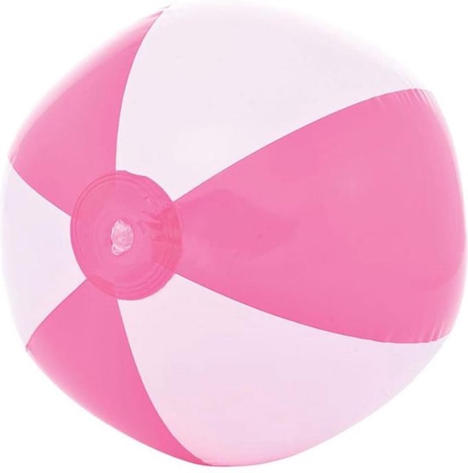 Benza Opblaasbare Strandbal Roze en Wit 25 cm