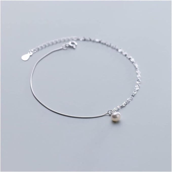 Anklet Parels - Enkelbandje Vrouw - Strand Bezoek - Verstelbaar Ontwerp - One Size - Goud