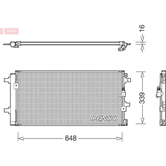 Condensator, airconditioning DENSO DCN02043