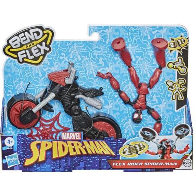 Hasbro Spider-Man Bend and Flex Rider Spider-Man Actiefiguren en superhelden