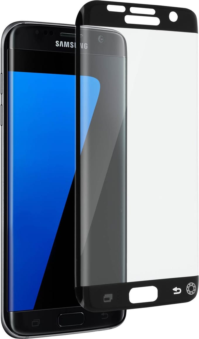 Force Case, Screenprotector geschikt voor Samsung Galaxy S7 Edge - Tempered Glass 3D, Transparant