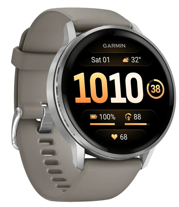Garmin Venu 4 - Multisport smartwach - 45 mm - AMOLED - GPS - Zilverkleurig/grijs