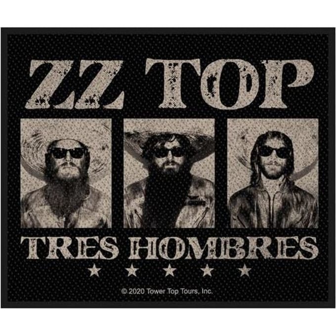 ZZ Top Tres hombres Unisex Patch - zwart/grijs - Standard