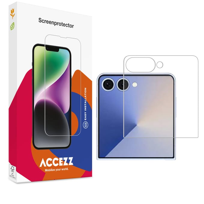 Accezz Screen Protector - Geschikt voor Samsung Galaxy Z Flip 8 / Z Flip 7 - Gehard Glas Screenprotector