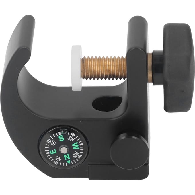 GPS RTK Paalklem Datumverzamelaar Verstelbare Houder Aluminiumlegering Stuurklem met Klein Kompas black