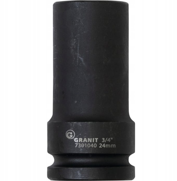 Slagdoppenset 3/4", 6-kant, lang, 24 mm