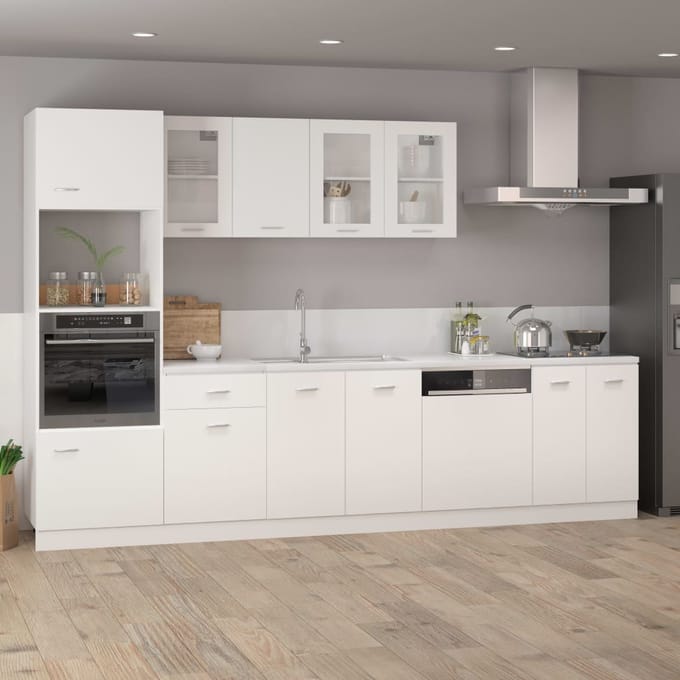 vidaXL - Vaatwasserpaneel - Lyon - 59,5x3x67 - cm - bewerkt - hout - wit