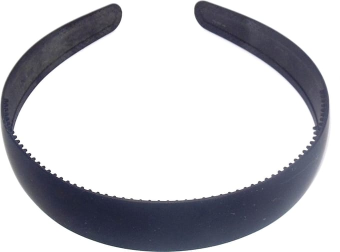 Diadeem siliconen breed zwart