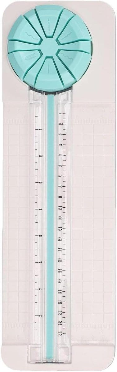 Papiertrimmer - Papiersnijder Scrapbooking Tool - Kaarten Maken - 6 Snijstijlen - 22 cm Breed - Wit