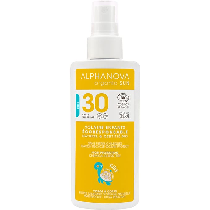 Alphanova Natuurlijke zonnebrandsprayvoor kinderen factor 30